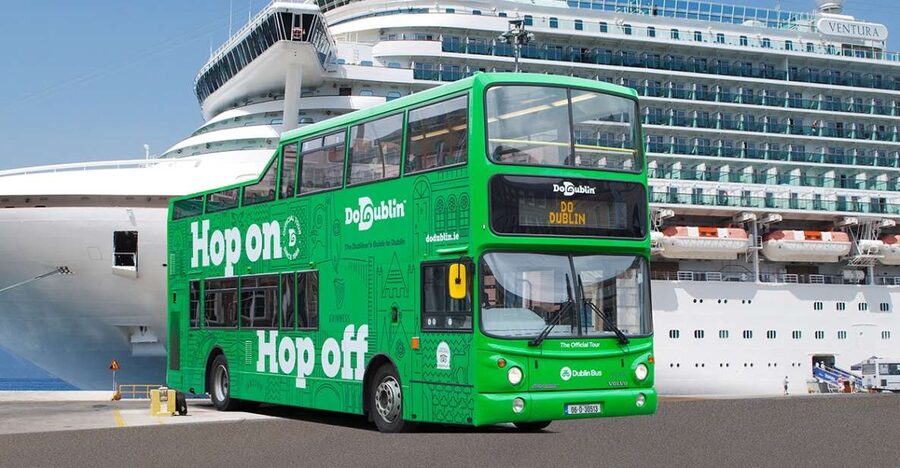 Dublin: Cruise Excursion Hop-On Hop-Off Tour & Rail Ticket - Getting your Dublin bearings from the top deck