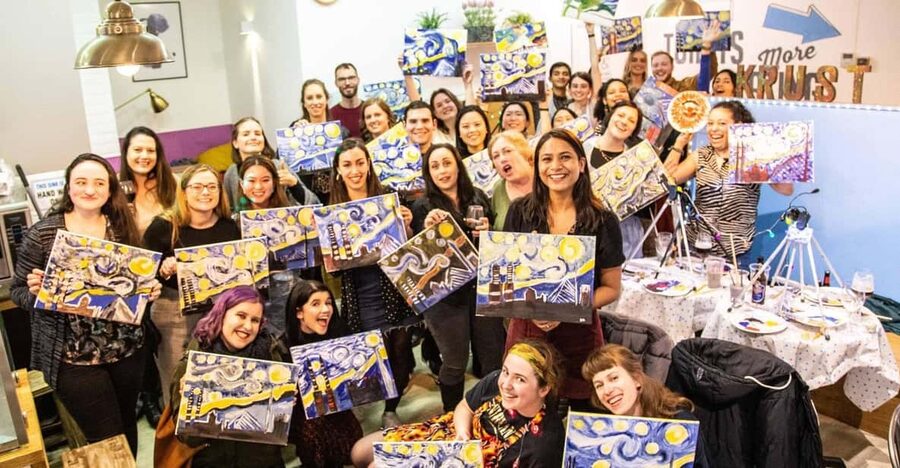 Dublin: Drinking and Painting Party with Art Instructor - What happens during the two-hour session